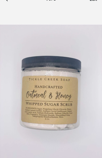 Oatmeal & Honey Whipped Sugar Scrub