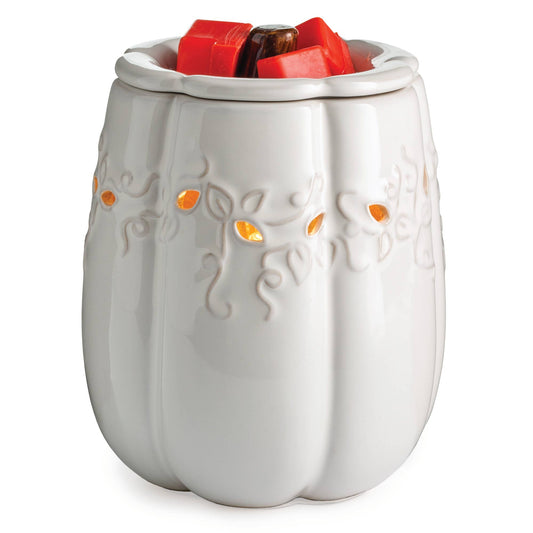 Ceramic White Pumpkin Warmer